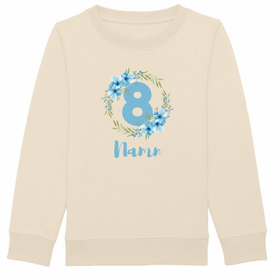 Flower Flow Blue | Ekologisk Tröja