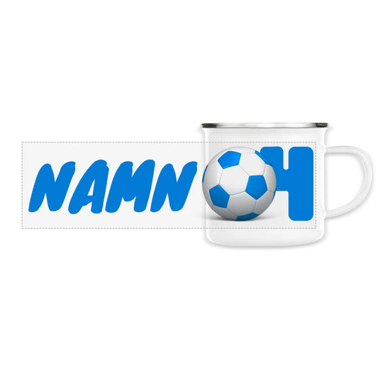 Football Fan Blue | Hållbar Emaljmugg