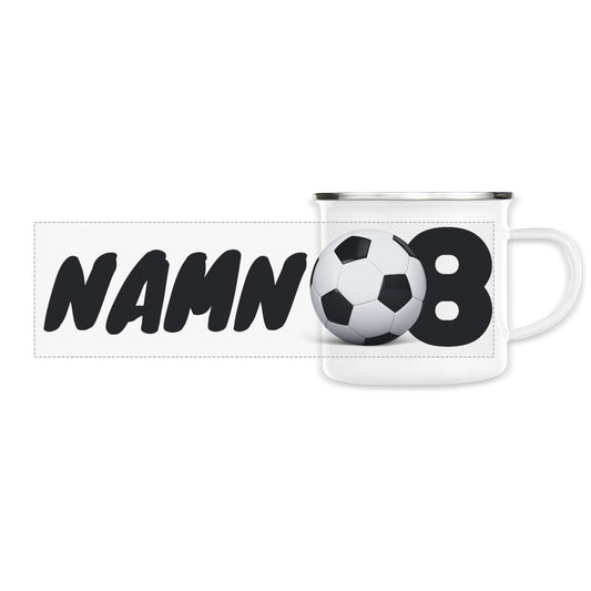 Football Fan Black | Hållbar Emaljmugg