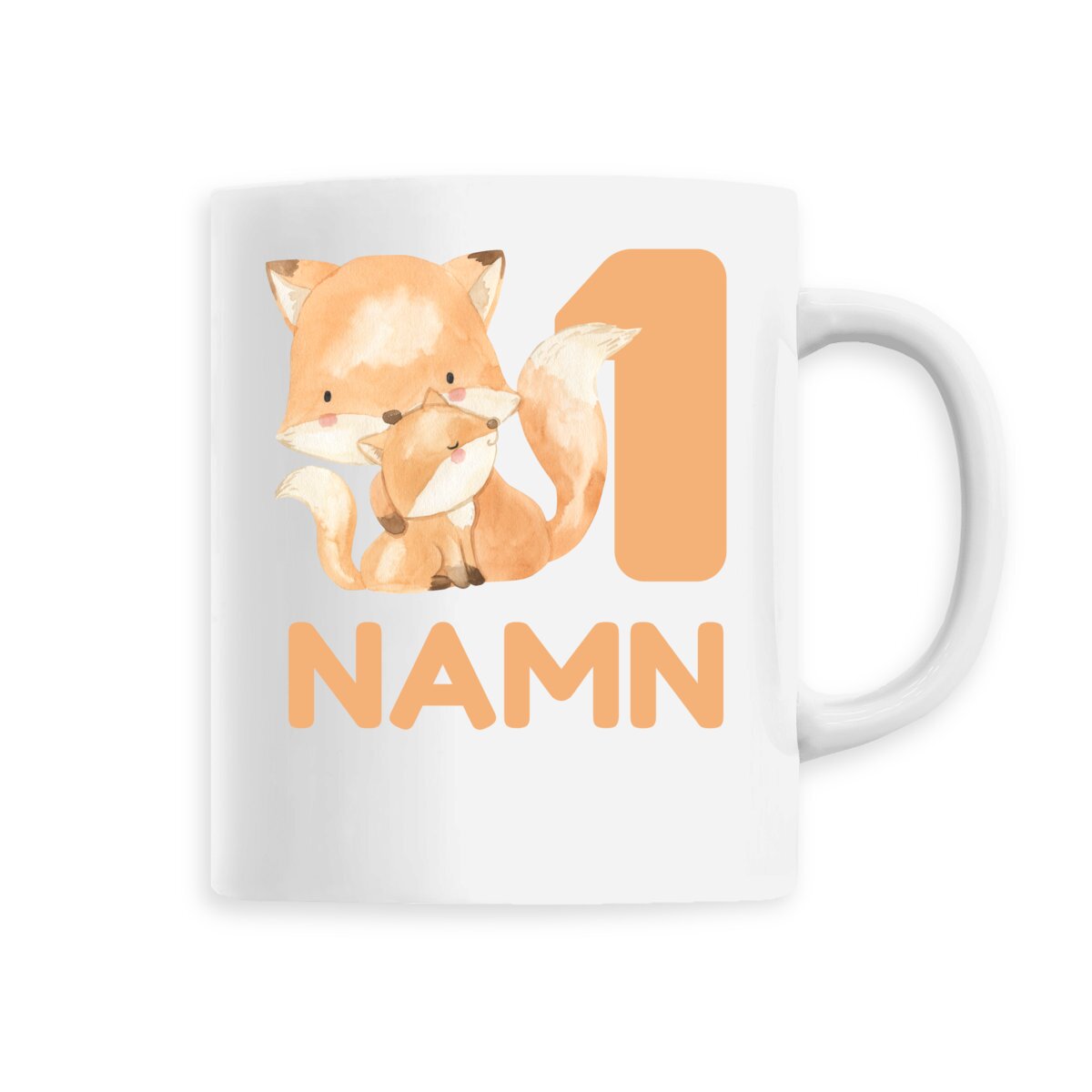 Cuddly Cute Fox | Hållbar Keramikmugg
