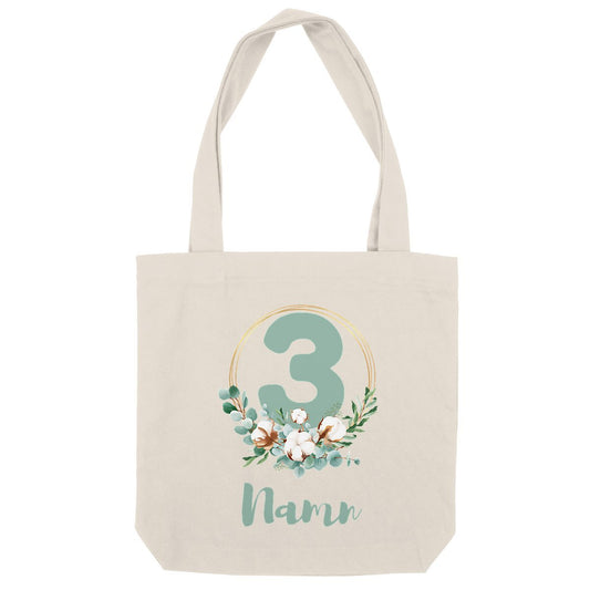 Flower Flow Green | Återvunnen Tygkasse