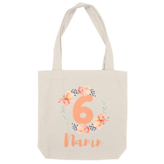 Flower Flow Peach | Återvunnen Tygkasse