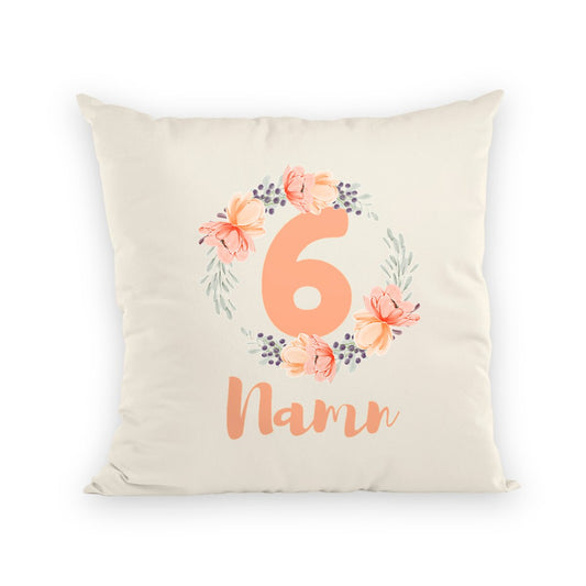 Flower Flow Peach | Ekologisk Kudde