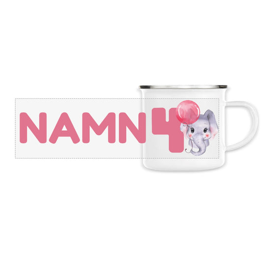 Cuddly Cute Elephant | Hållbar Emaljmugg